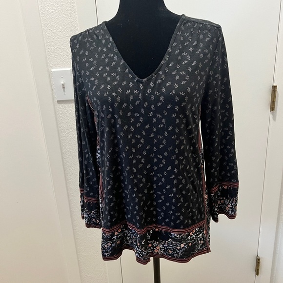 Lucky Brand Tops - Lucky Brand Boho Floral Long Sleeve Tunic Top – Size M